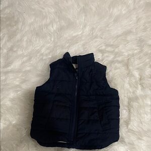 GAP Navy Blue and Cream Fleece-Lined Vest size 3T great condition